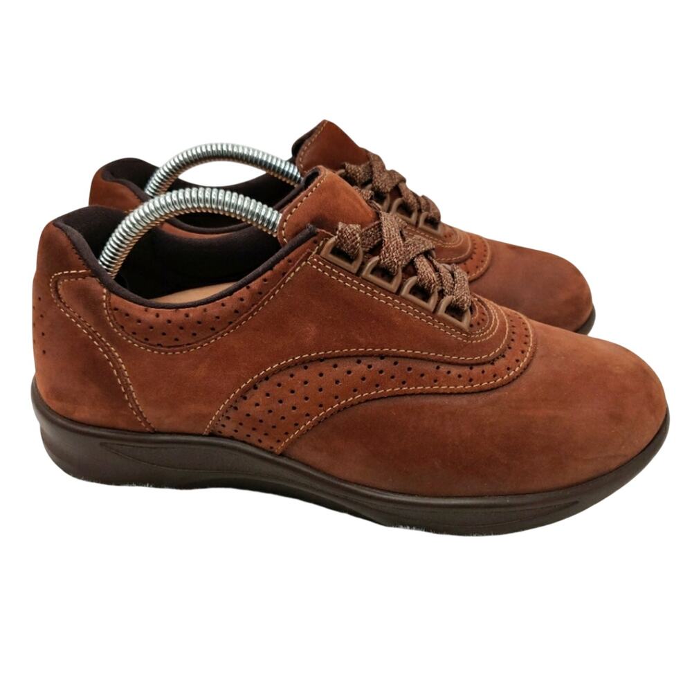 Brown suede Comfort Sneaker sz 6 W by SAS